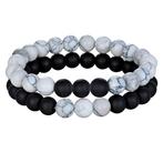 Fako Bijoux® - Dubbele Kralen Armband Trio - 8mm -, Nieuw, Verzenden