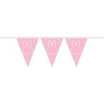 Roze Nijntje thema feest vlaggetjes slinger 6 meter - Vlag.., Ophalen of Verzenden, Nieuw