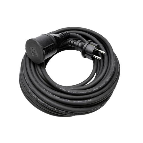 Benson Verlengsnoer rubber 15 meter - spatwaterdicht - 3..., Doe-het-zelf en Verbouw, Elektra en Kabels, Nieuw, Ophalen of Verzenden