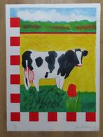 Jan Cremer (1940-2024) - Koe in Hollands landschap, Antiek en Kunst