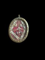Reliekhouder - Glas, Textiel, Gepatineerd brons - 1750-1800, Antiek en Kunst
