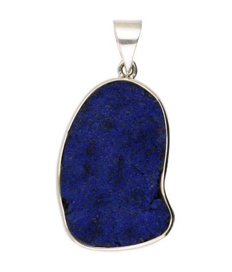 Zilveren Lapis Lazuli vrije vorm ruw kettinghanger, Sieraden, Tassen en Uiterlijk, Kettinghangers, Verzenden