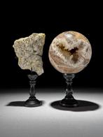 GEEN RESERVEPRIJS - Prachtig paar pyriet en kristalkwarts-