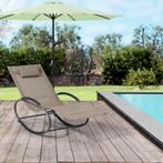 Ligstoel Almaluez schommelstoel 153x63x80,5 cm beige set van, Tuin en Terras, Ligbedden, Verzenden, Nieuw