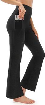 Bootcut Yogabroek met zijzakken voor dames - Hoog, Verzenden, Nieuw