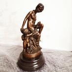 sculptuur, Amor und Venus Statue - 33 cm - Brons