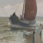 Anthonie Pieter Schotel (1890-1958) - Dutch fishing vessel, Antiek en Kunst, Kunst | Schilderijen | Klassiek