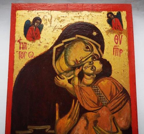 Icoon - De Heilige Moeder van God en Christus -, Antiek en Kunst, Antiek | Boeken en Bijbels