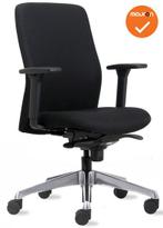 Milano Bureaustoel - NIEUW - Zwarte stoffering - Chroom v..., Werkplek, Ophalen of Verzenden, Nieuw zonder verpakking, Stoel