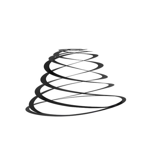 Stalen lampenkap zwart 50 cm - Spiraal, Huis en Inrichting, Lampen | Lampenkappen, 25 tot 50 cm, Rond, Zwart, Nieuw