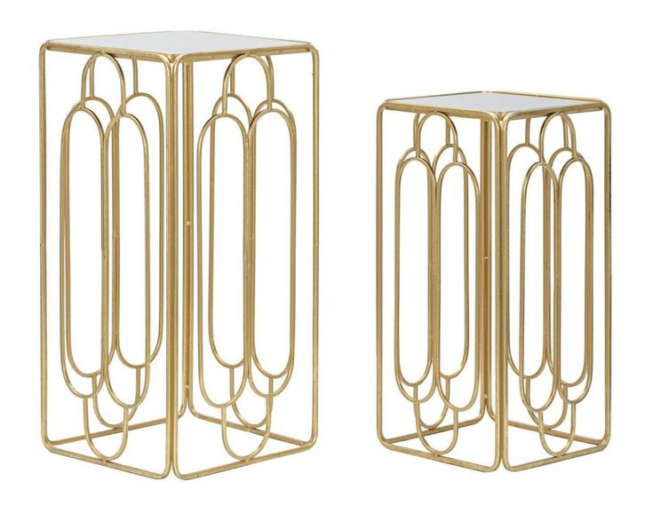 PLANTENHOUDER ARTY SET 2 STUKS CM 34X34X70-29X29X60, Huis en Inrichting, Woonaccessoires | Vazen, Ophalen of Verzenden