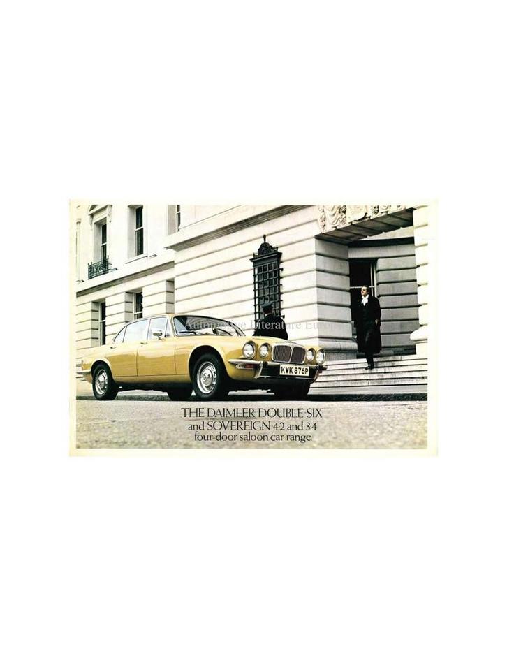 1976 DAIMLER DOUBLE-SIX / SOVEREIGN FOUR-DOOR BROCHURE, Boeken, Auto's | Folders en Tijdschriften