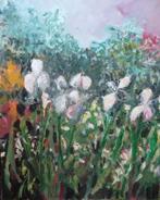 Emmanuelle TENAILLEAU - Iris au. jardin, Antiek en Kunst