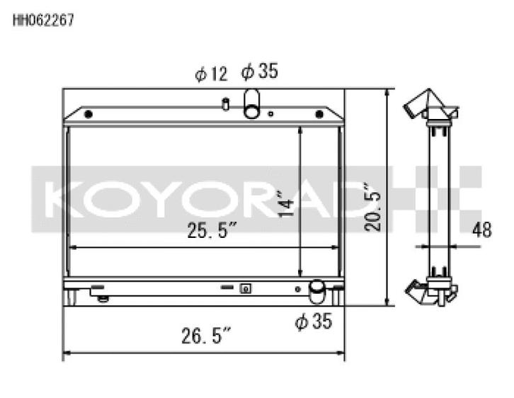 Koyo 09-11 Mazda RX-8 1.3L (MT) Radiator - HH062267, Auto-onderdelen, Motor en Toebehoren, Ophalen of Verzenden