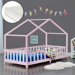 Kinderbed Treviolo met matras 90x200 cm roze en wit, Kinderen en Baby's, Kinderkamer | Bedden, Verzenden, Nieuw