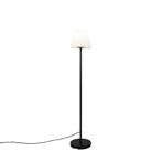 Buiten vloerlamp zwart met witte kap IP65 25 cm - Virginia, Nieuw, Overige materialen, Minder dan 50 watt