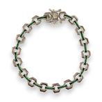 Zonder Minimumprijs - Armband Zilver Smaragd, Nieuw