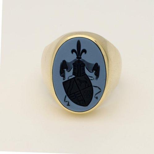Ring - 14 karaat Geel goud, Sieraden, Tassen en Uiterlijk, Ringen