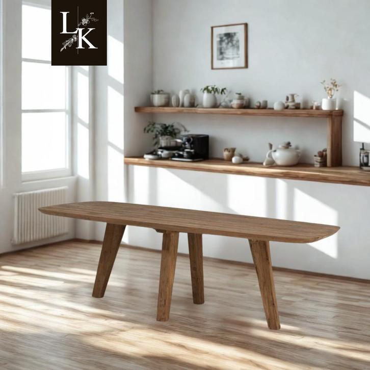 Landelijk Klassiek - Deens ovaal - eettafel Tømmerby - Teak, Huis en Inrichting, Tafels | Eettafels, 100 tot 150 cm, 200 cm of meer