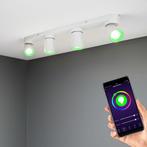 Smart LED opbouw plafond spot 4-voudig Wit Tuya Incl. Wi-Fi, Nieuw, Ophalen of Verzenden, Metaal of Aluminium