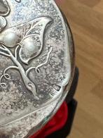 Kist - Verzilverd - Poederdoos, make-up etui, Antiek en Kunst