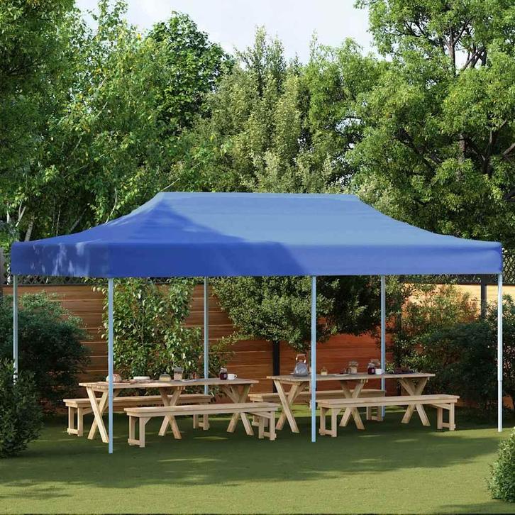 vidaXL Vouwtent pop-up 3x6 m blauw, Tuin en Terras, Partytenten, Nieuw, Verzenden