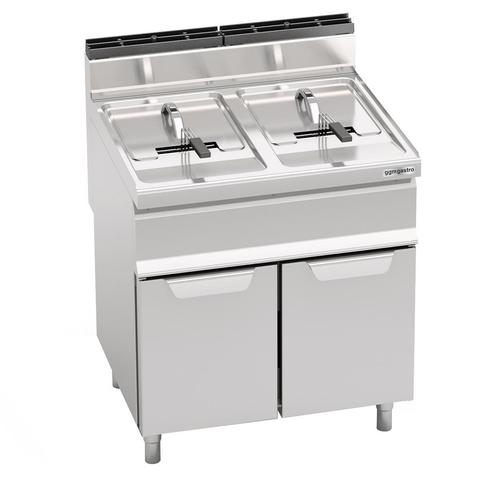 GGM Gastro | Dubbele friteuse op gas - 15+15 liter - 25,4 kW, Witgoed en Apparatuur, Frituurpannen, Verzenden