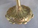 Petroleumlamp - Hulstdecoratie - Bronzen Art Nouveau-lamp,, Antiek en Kunst
