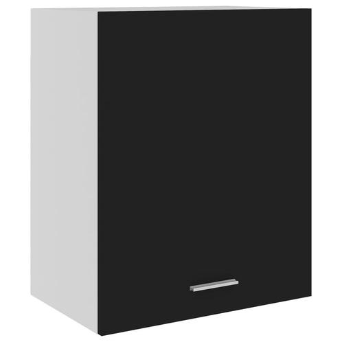vidaXL Hangkast Lyon 50x31x60 cm bewerkt hout zwart, Huis en Inrichting, Keuken | Keukenelementen, Zwart, Nieuw, Verzenden