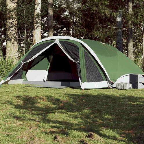 vidaXL Gezinstent 6-persoons waterdicht groen, Caravans en Kamperen, Tenten, Nieuw, tot en met 2, Verzenden