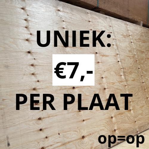 €7,00 PER PLAAT UNDERLAYMENT - LAATSTE KANS !, Doe-het-zelf en Verbouw, Platen en Panelen, Nieuw, Minder dan 20 mm, Multiplex