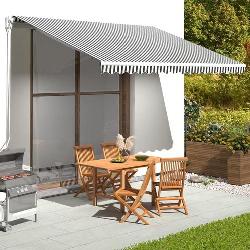 vidaXL Vervangingsdoek voor luifel 4x3,5 m antracietkleurig, Tuin en Terras, Zonneschermen, Nieuw, Verzenden