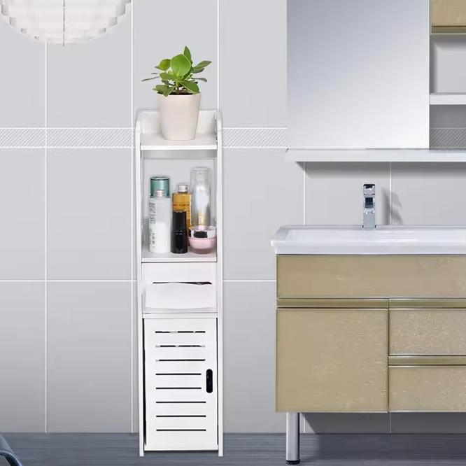 Houten Badkamerkast – Ruimtebesparende Toiletopbergkast, Huis en Inrichting, Badkamer | Badkamermeubels, Nieuw, Verzenden