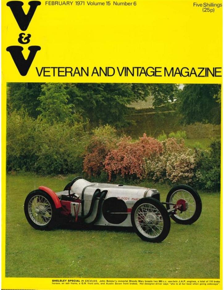 1971 VETERAN AND VINTAGE MAGAZINE 6 ENGELS, Boeken, Auto's | Folders en Tijdschriften