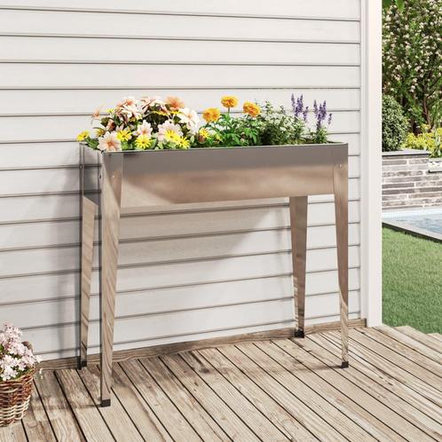 vidaXL Plantenbak 100,5x40,5x90 cm gegalvaniseerd staal, Tuin en Terras, Bloembakken en Plantenbakken, Nieuw, Metaal, 60 cm of meer