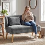 2-zitsbank, Klein Chenille Bank Met Vleugelrug, Dikke Zittin, Huis en Inrichting, Verzenden, Nieuw