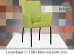 Leren eetkamerstoel Comfort met armleuning - Toledo Lime, Huis en Inrichting, Stoelen, Overige kleuren, Nieuw, Leer, Ophalen of Verzenden
