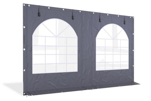 Partytent zijwand PVC met ramen en ritsen 4 mtr - 220cm hoog, Tuin en Terras, Partytenten, Partytent, Nieuw, 2 meter of meer, Verzenden