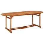 vidaXL Tuintafel 220x90x75 cm massief acaciahout, Tuin en Terras, Verzenden, Nieuw, Hout