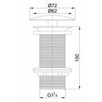 Vaste Waste Wiesbaden Caral Verlengd 5/4 Chroom, Ophalen of Verzenden, Nieuw