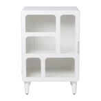 5 vakkenkast Zaha organic met deur - MDF - wit - 73x48x35 cm, Huis en Inrichting, Kasten | Wandmeubels, Verzenden, Nieuw