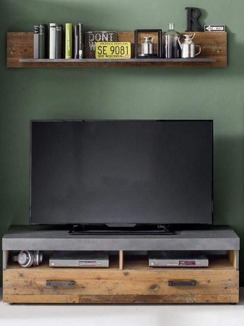 TV meubel + wandplank IJzendijke - tv-meubels, Huis en Inrichting, Kasten | Buffetkasten, Nieuw, Overige materialen