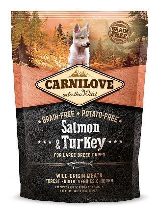 Carnilove Puppy Large Zalm & Kalkoen 1,5 kg., Dieren en Toebehoren, Dierenvoeding, Ophalen of Verzenden