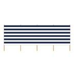 Strand windscherm 2.25 meter blauw wit, Nieuw, Verzenden