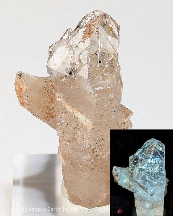 26 g - Firefly Quartz Skeletal Scepter – met Fluo, Verzamelen, Mineralen en Fossielen