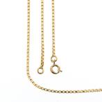 Gouden Venetiaanse schakel ketting | 52,5 cm (veerring), Sieraden, Tassen en Uiterlijk, Kettingen, Ophalen of Verzenden, Gebruikt