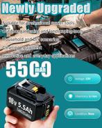 2 x 18V 5.5Ah vervangende accus voor Makita BL1860B BL1850B, Verzenden, Zo goed als nieuw