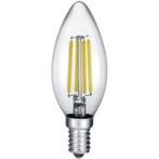 LED Lamp - Kaarslamp - Filament - Trion Kurza - 4W - E14, Led-lamp, Soft of Flame, E14 (klein), Nieuw