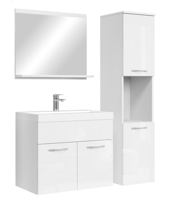 Badkamermeubel Set Montreal 60 x 35 cm Wit Badmeubel, Huis en Inrichting, Badkamer | Badkamermeubels, Nieuw, Wastafelkast, Verzenden