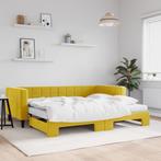 vidaXL Slaapbank onderschuifbed en matrassen 90x200 cm, Huis en Inrichting, Slaapkamer | Bedden, 90 cm, Eenpersoons, Verzenden